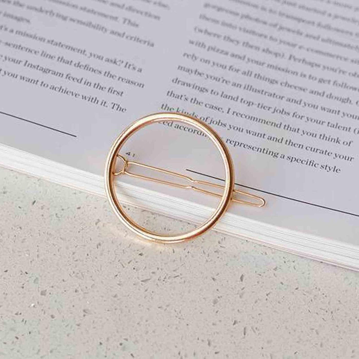 Gold Circle Hair Clip