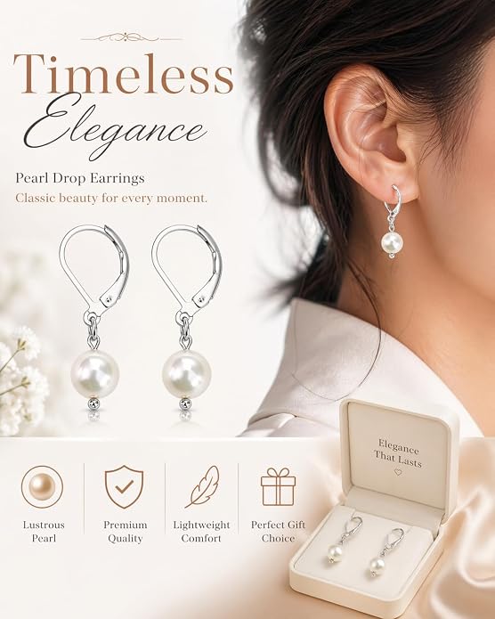 Sids Jewels Freshwater Pearl Drop Earrings