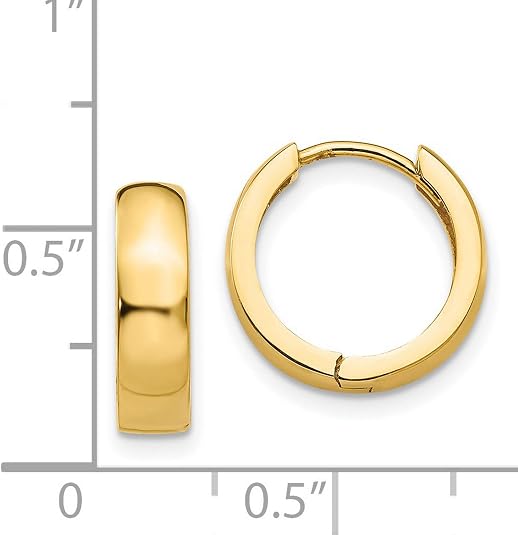 14K Yellow Gold Hoop Earrings