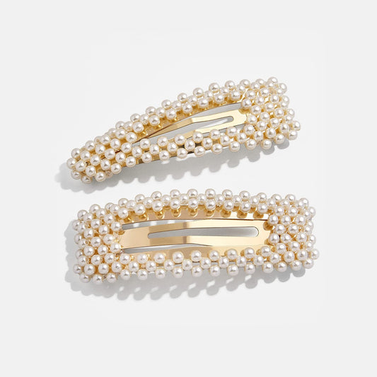 Pearl Gold Hair Clips