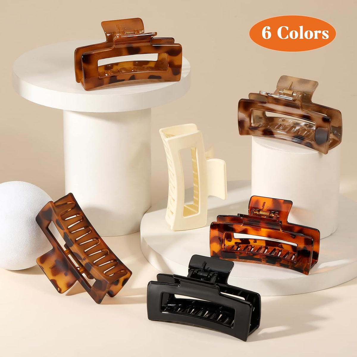 Auseibeely Tortoise Shell Claw Clips